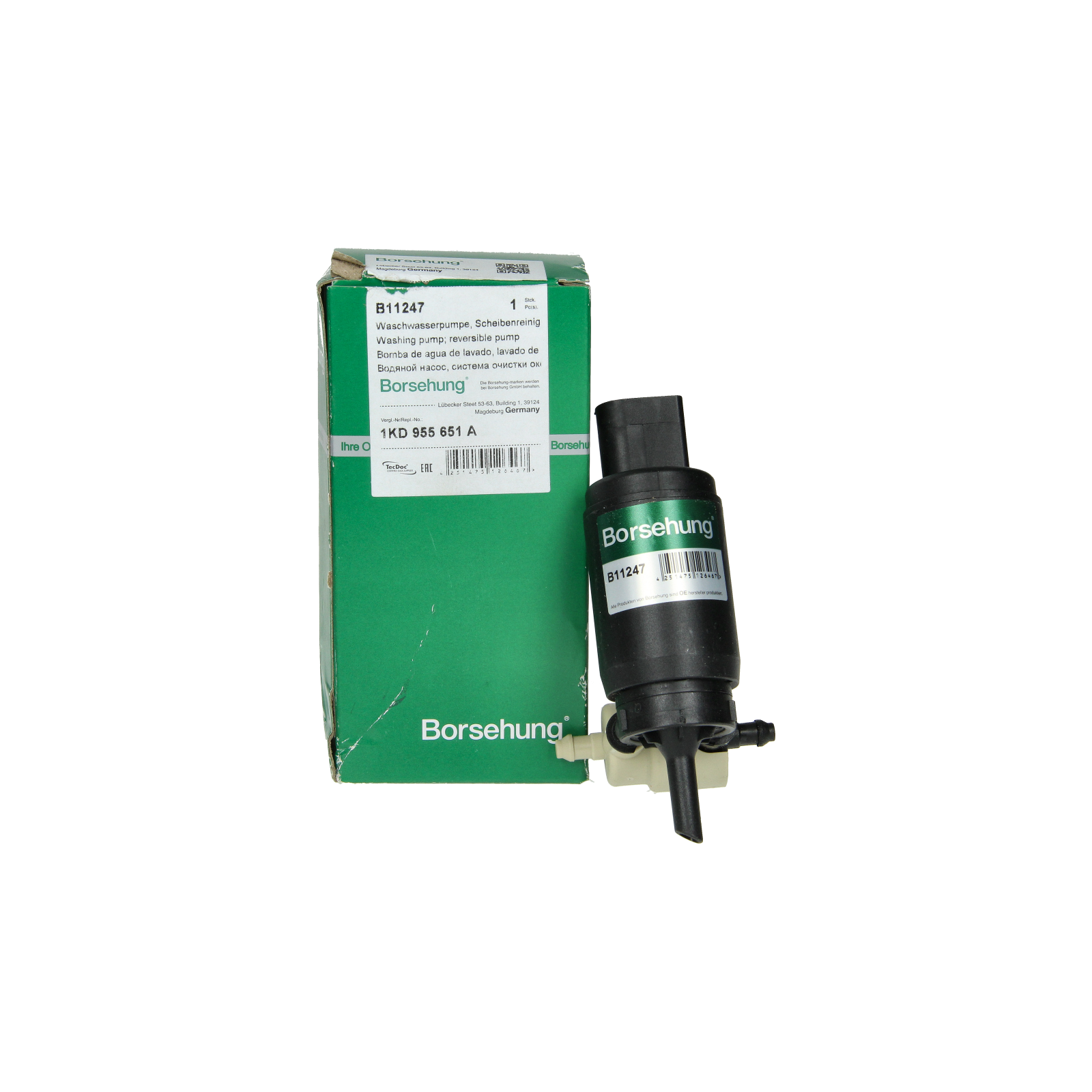 Pumpe Für Scheibenwaschanlage 1K6955651 B11247 VW Audi Seat Skoda Borsehung