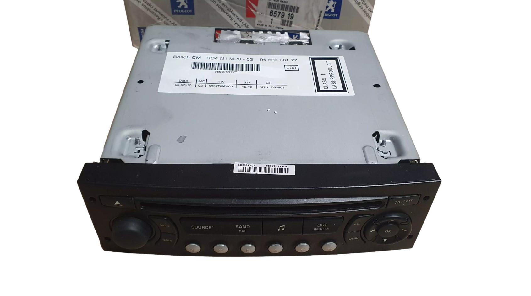 Cd-Radio Mit Mp3 Neu Original Citroen Peugeot 9666968177 657919 6579.19 Bosch