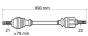 Antriebswelle Gelenkwelle Rechts Peugeot Opel T6183 9836034280 Gresa
