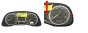 Tacho Kombiinstrument Peugeot 307 9645768480 E 01 48993
