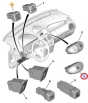 Warnblinklichtschalter Original Citroen Peugeot 206 6554L1