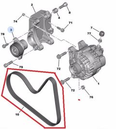 Keilriemen Für Lichtmaschine Original Citroen Peugeot C3 C4 207 308 6PK1049 5750WY