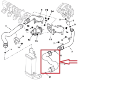 Luftschlauch Original Citroen Peugeot C5 I 607 2.0 HDI 0382s7