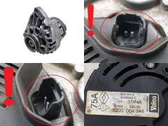 Lichtmaschine Generator 8200064344 SG7S012 Valeo 1.2 Renault Clio 2 Kangoo 1104