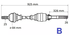 Antriebswelle Gelenkwelle Rechts Für Renault T6211 391005516R Gresa
