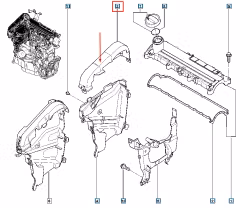 Stirndeckel Für Nockenwelle Neues Original 8200795017 Renault