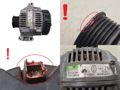 Lichtmaschine Generator Renault 7700422237 A11VI94 75A Valeo S3
