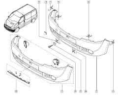 Abdeckkap Vorne Original Trafic II Primastar Vivaro 7701066114