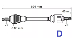 Antriebswelle Gelenkwelle Links Für Renault T6076 8200405334 Gresa