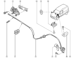 Kofferraumgriff Vorne Kangoo Megane 7700834395