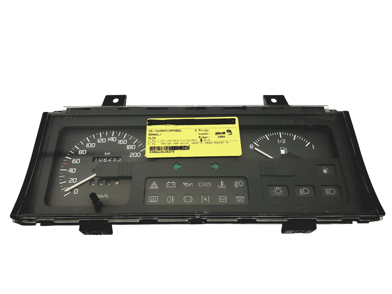 Tacho Kombiinstrument Renault Clio 1 7700831759 C 49559 main product photo