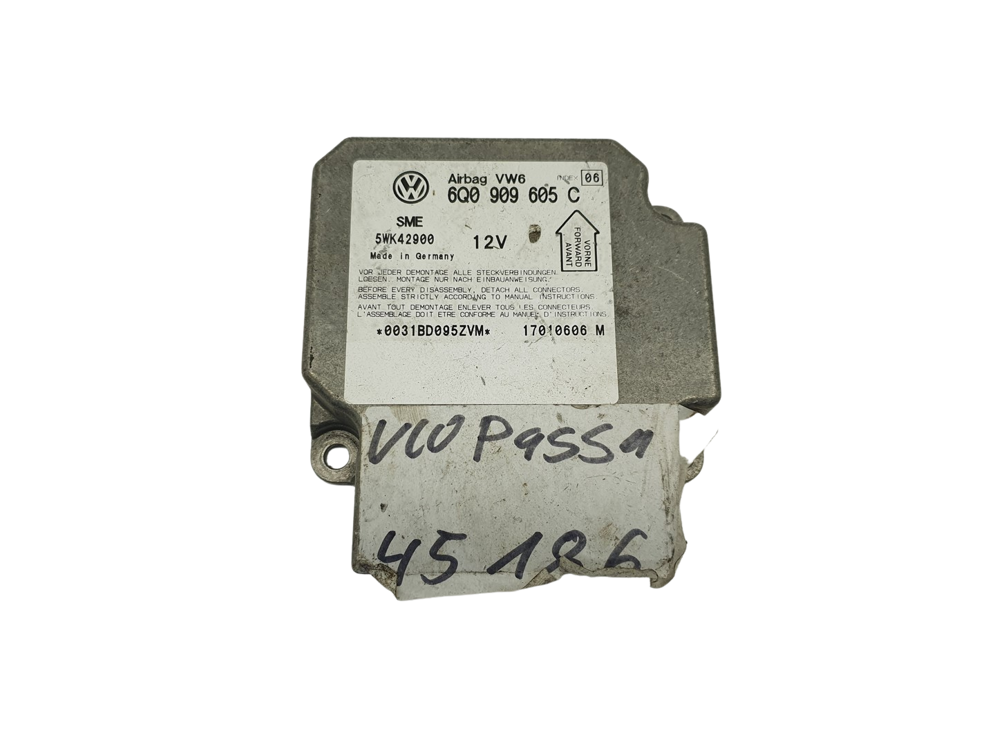 Steuergerät 6Q0909605C 5WK42900 VW Siemens 69010 main product photo