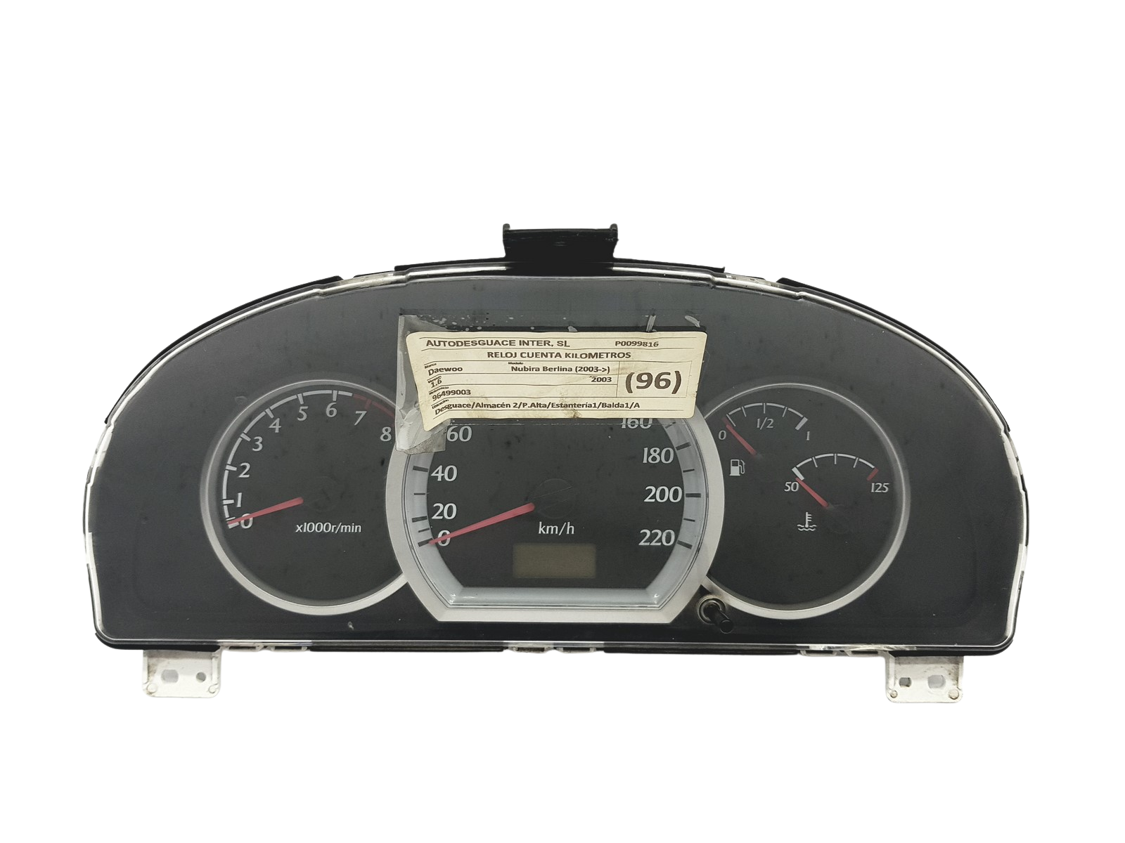 Tacho Kombiinstrument Chevrolet Lacetti 96499003HM 57627 main product photo