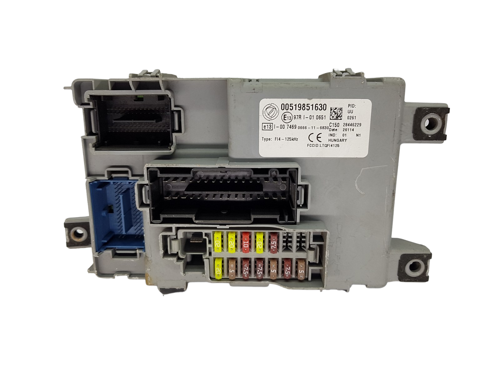 Steuergerät BSI Fiat 00519851630 28446229 97RI-010651 Delphi 20796 main product photo