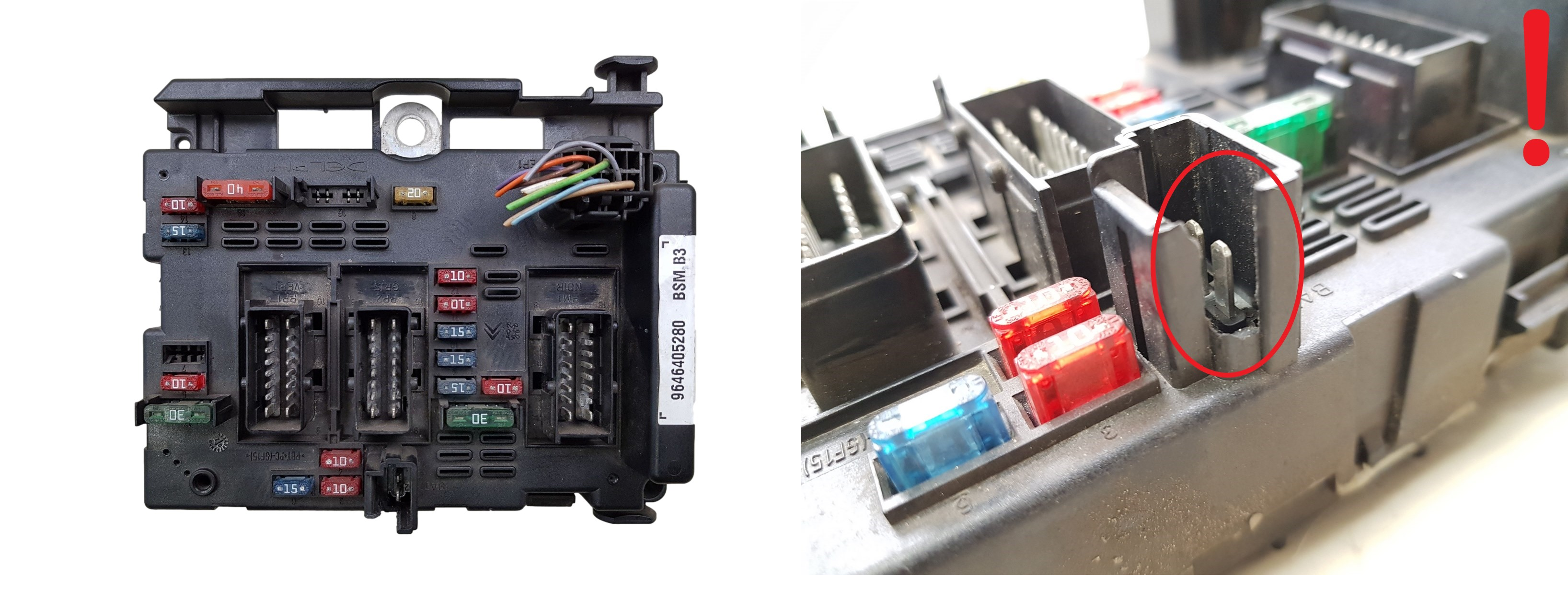 Steuergerät BSM B3 Citroen Peugeot 9646405280 Delphi main product photo