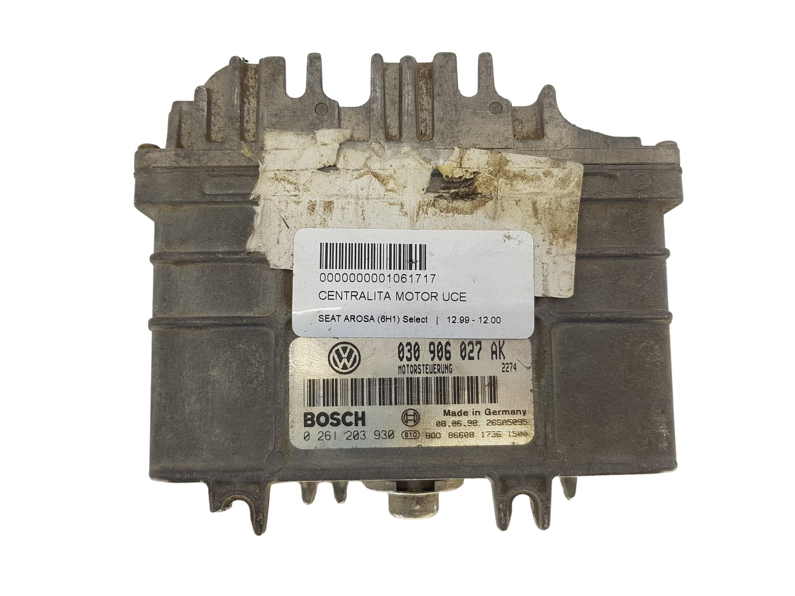 Steuergerät VW Seat 030906027AK 0261203930 Bosch 1073 main product photo