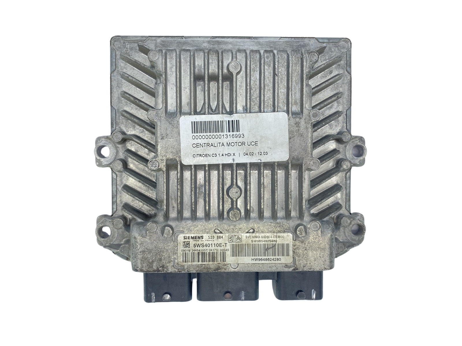 Steuergerät 5WS40110E-T 9654925480 9648624280 PSA Siemens 63633 main product photo