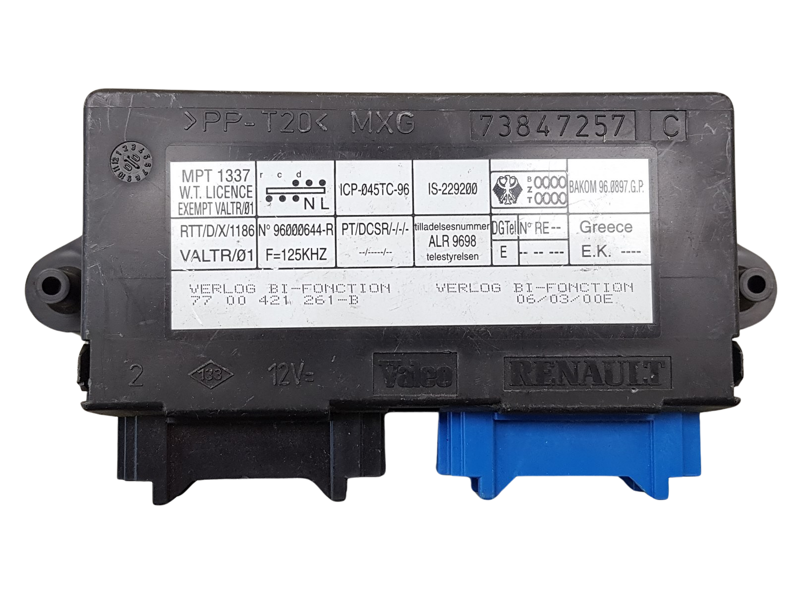 Steuergerät Renault 7700416293 -B 73847257C Valeo main product photo