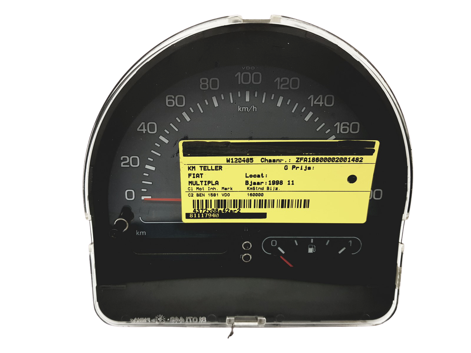 Tacho Kombiinstrument Fiat Multipla 46510860 110008871002 30317 main product photo