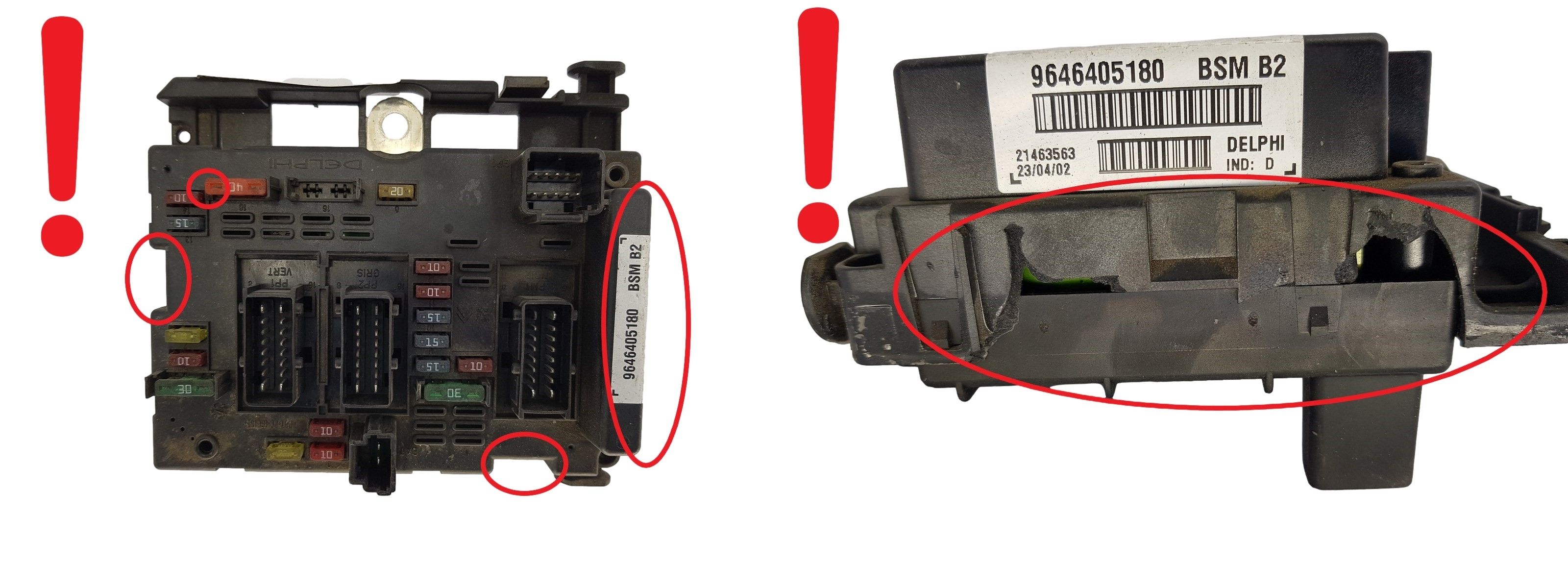 Steuergerät BSM B2 9646405180 PSA Delphi 1428 main product photo
