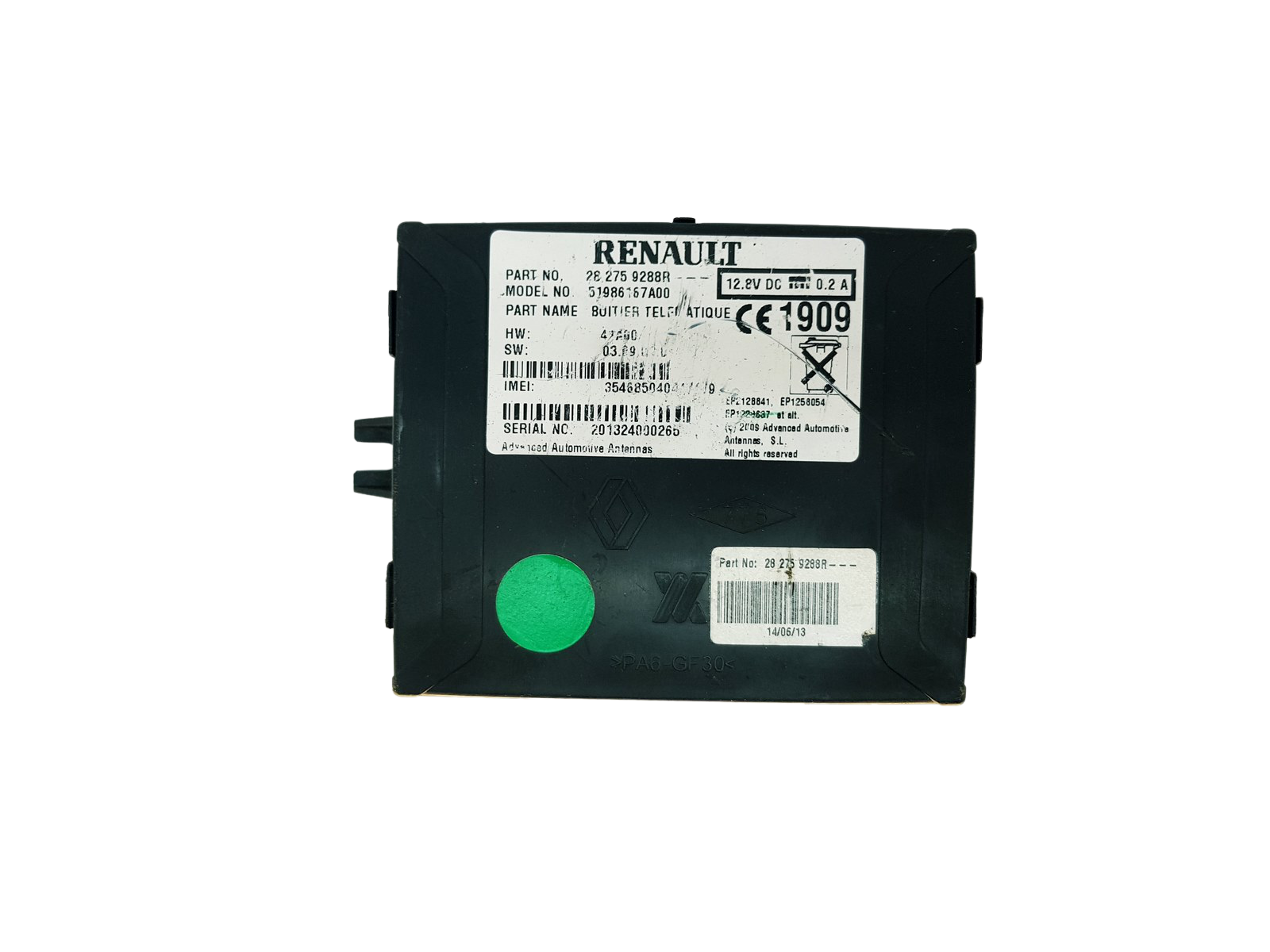 Steuergerät 282759288R 51986167A00 Renault 31693 main product photo