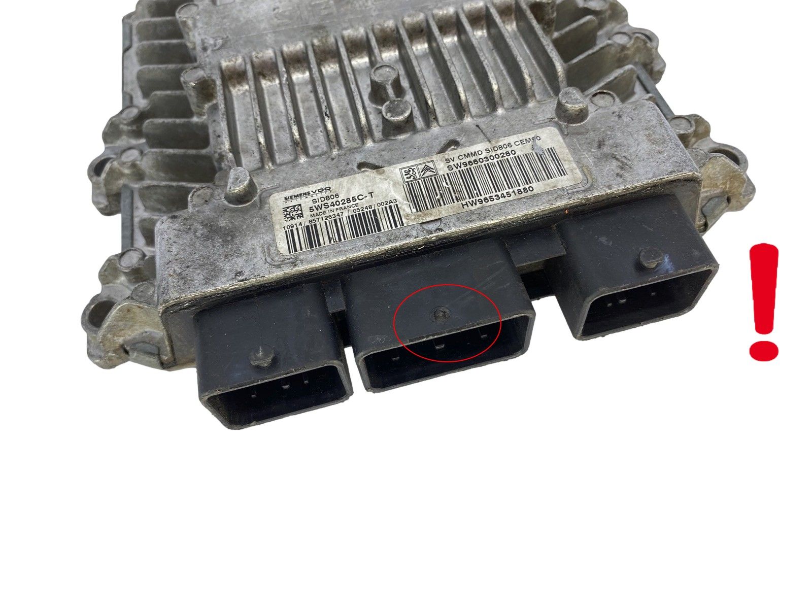 Steuergerät 9660300280 9653451880 5WS40285C-T SID806 PSA Siemens 60594 main product photo