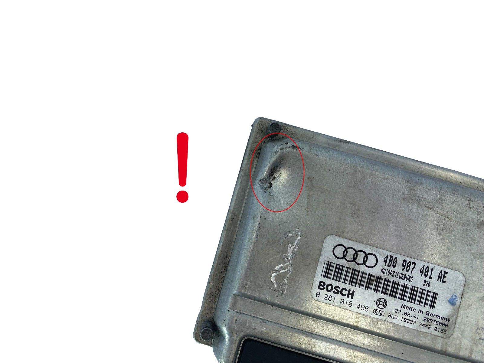 Steuergerät 4B0907401AE 0281010496 Audi Bosch 61867 main product photo