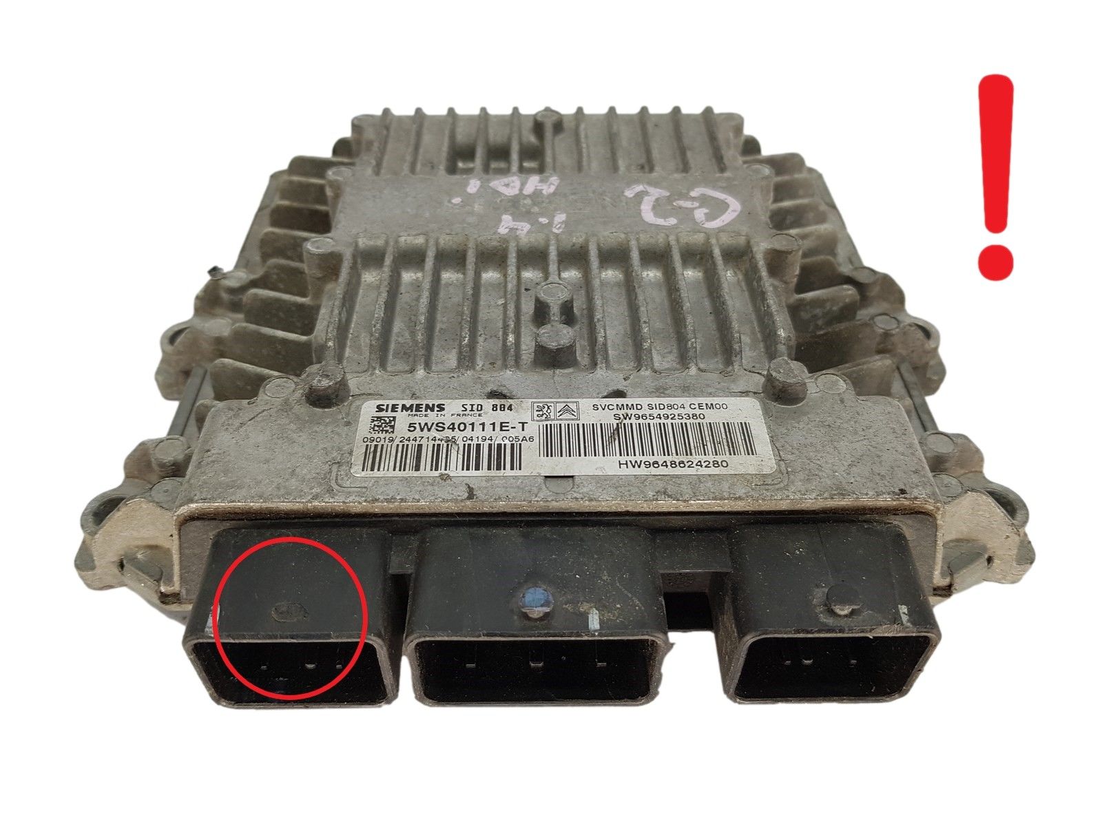 Steuergerät 5WS40111E-T 9654925380 9648624280 PSA Siemens 16184 main product photo