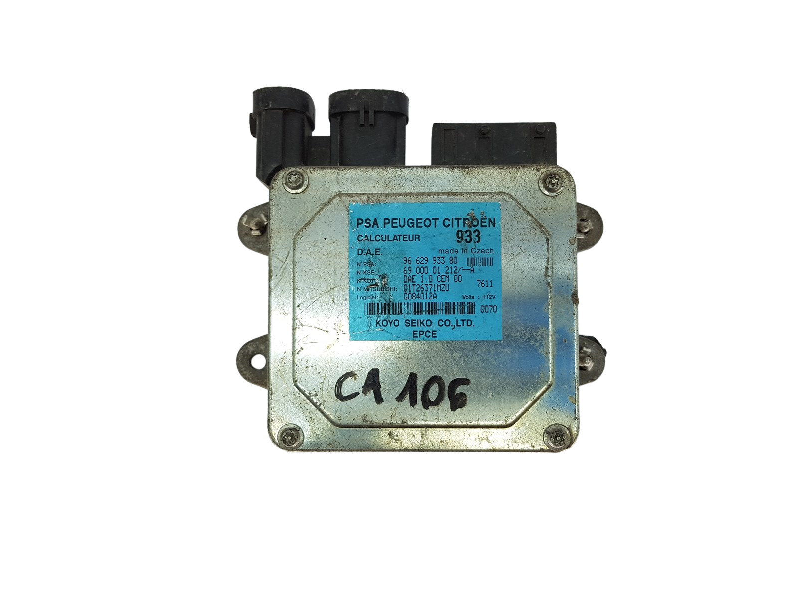 Steuergerät 9662993380 6900001212/--A Q1T26371MZU KOYO PSA 17494 main product photo