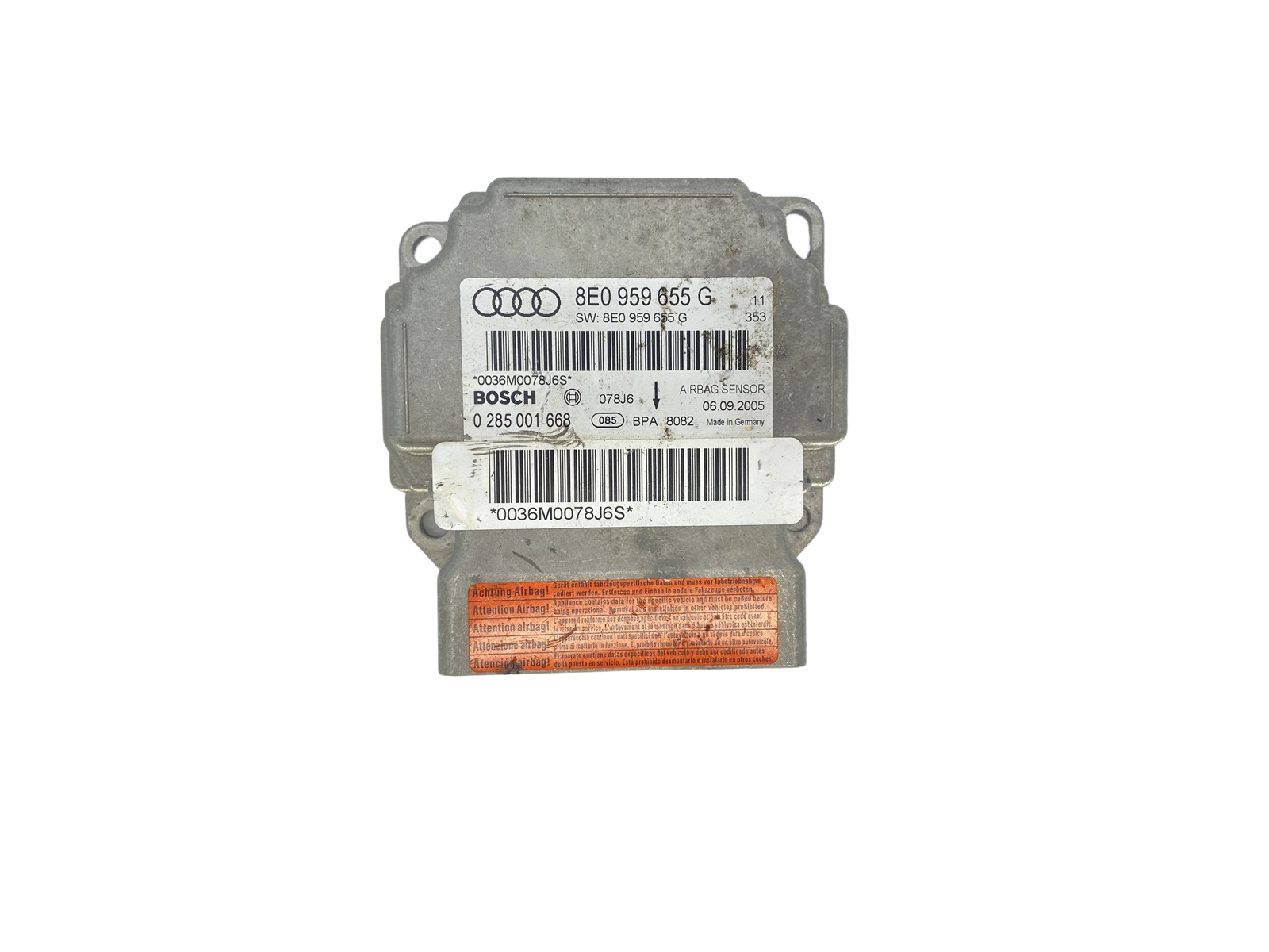 Steuergerät 8E0959655G 0285001668 Audi Bosch 58470 main product photo