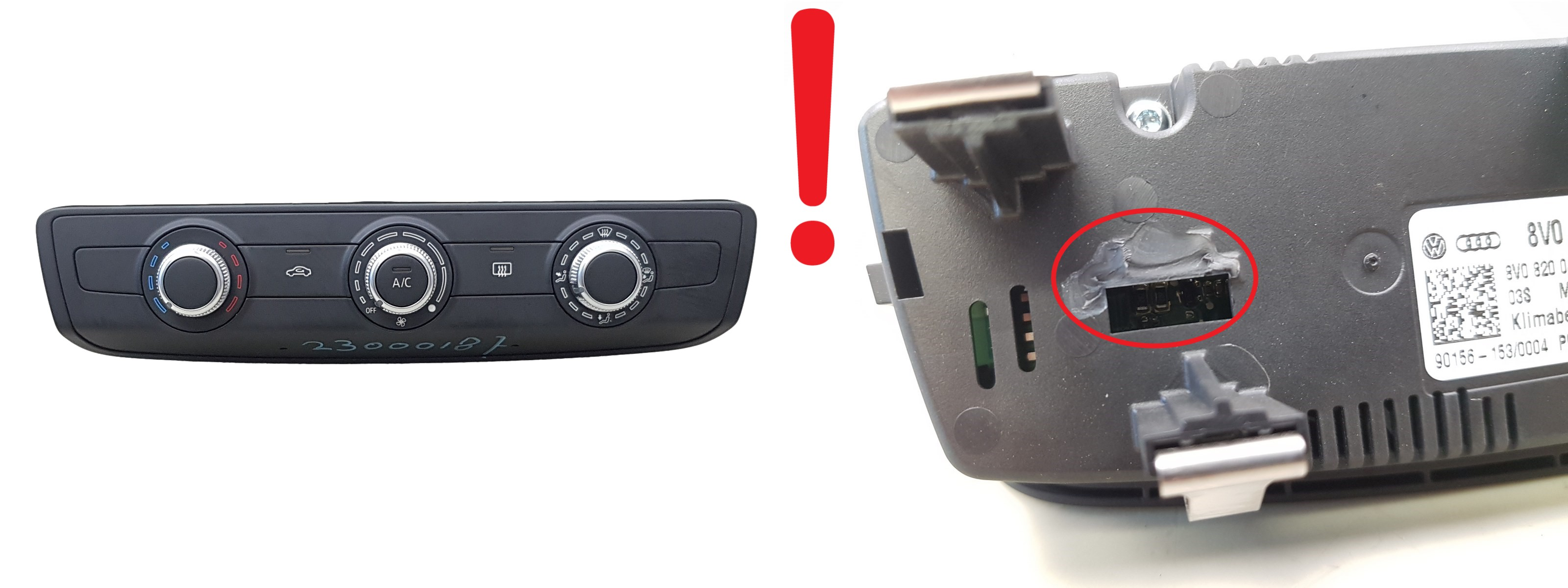 Klimabedienteil Bedienung A/C Audi A3 8V 8V0820047F main product photo