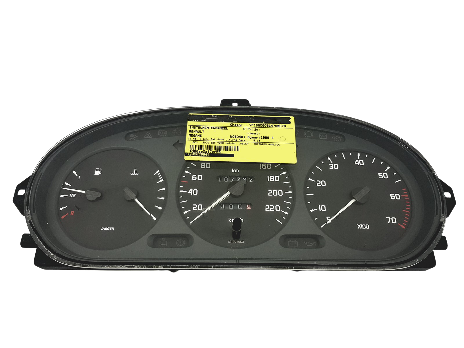 Tacho Kombiinstrument Renault Megane 1 Scenic 1 7700839644 49268 main product photo