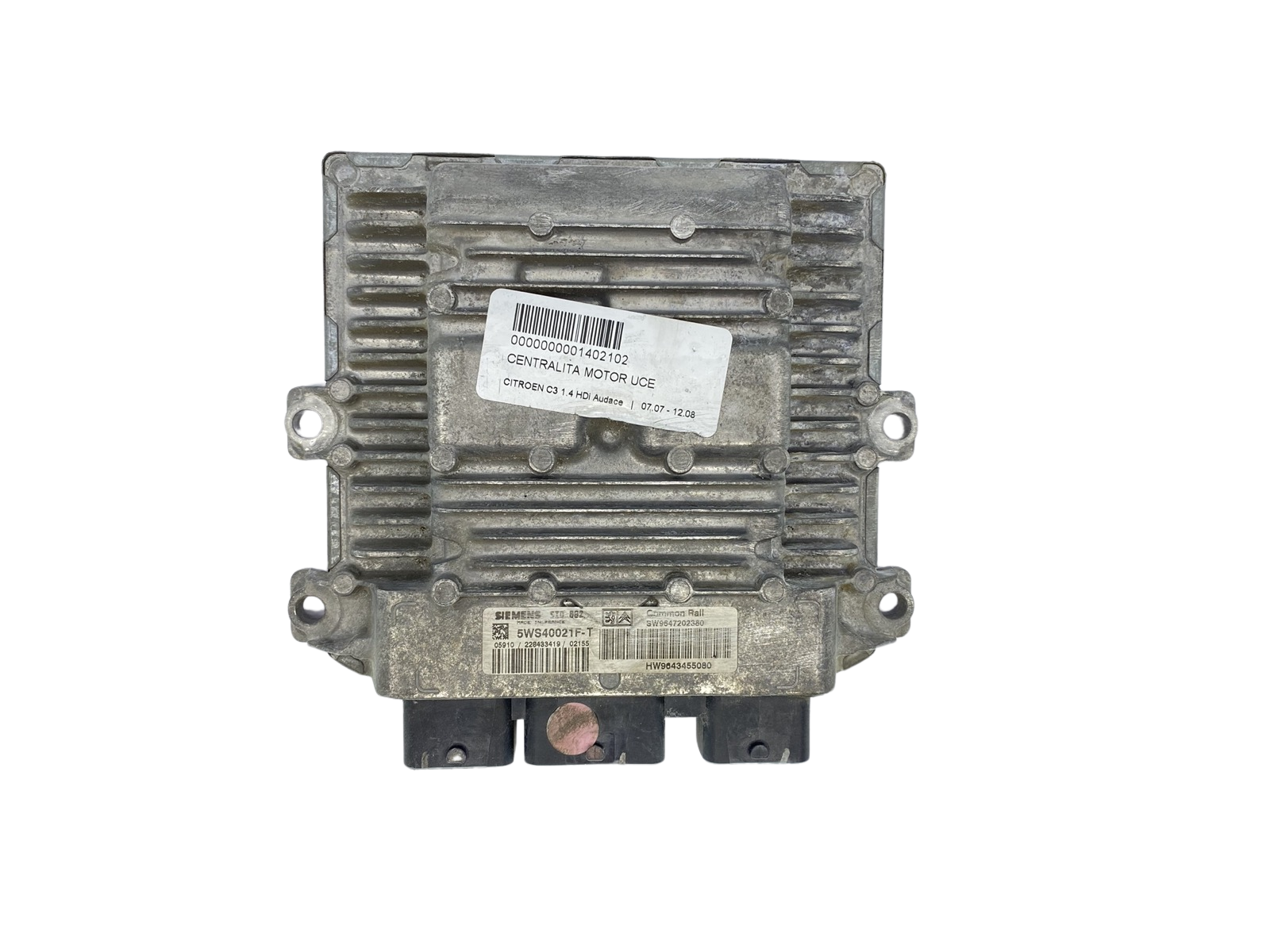 Steuergerät 9647202380 9643455080 5WS40021F-T PSA Siemens 62456 main product photo