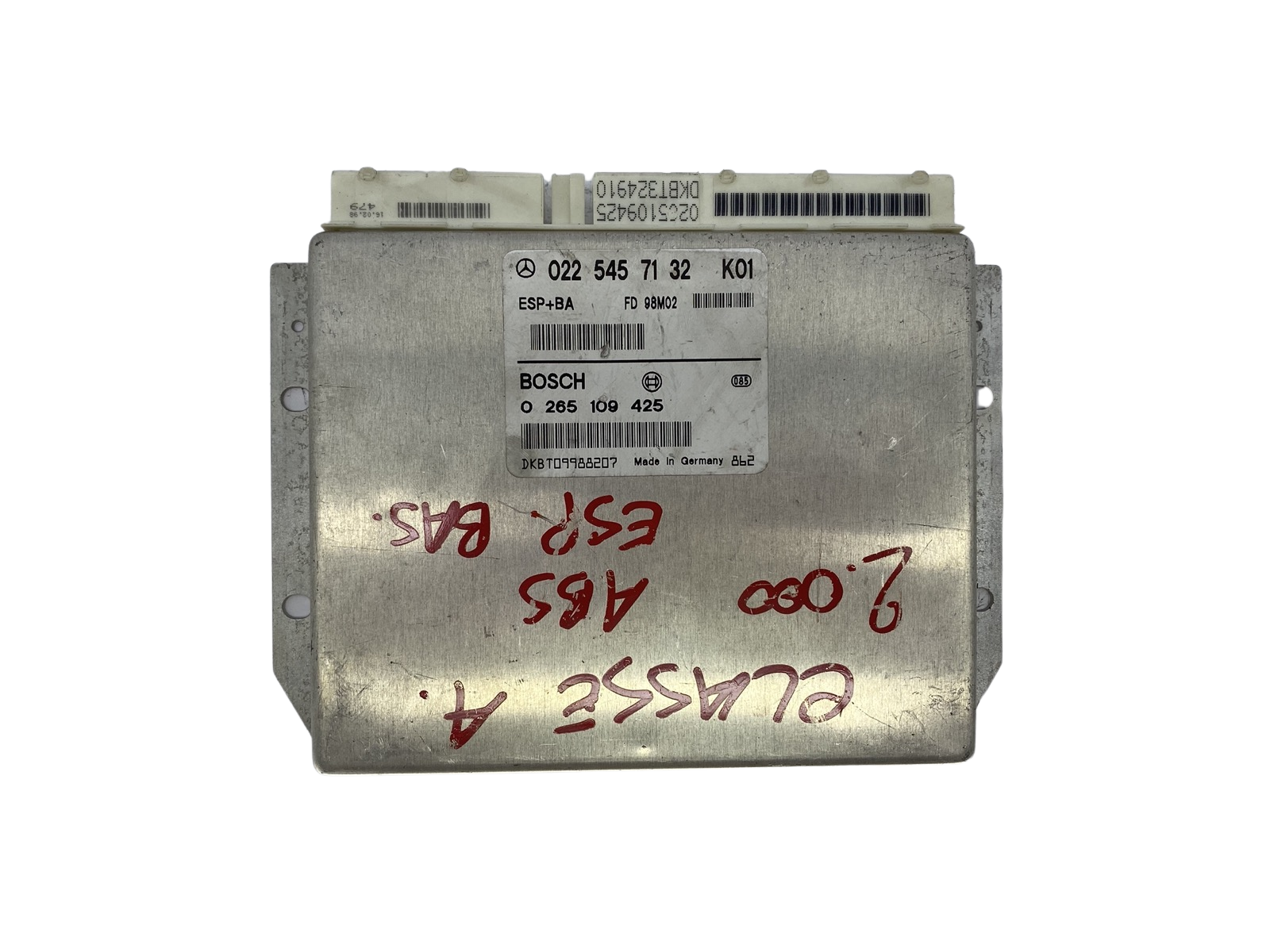 Steuergerät ESP Mercedes 0225457132 K01 0265109425 Bosch main product photo