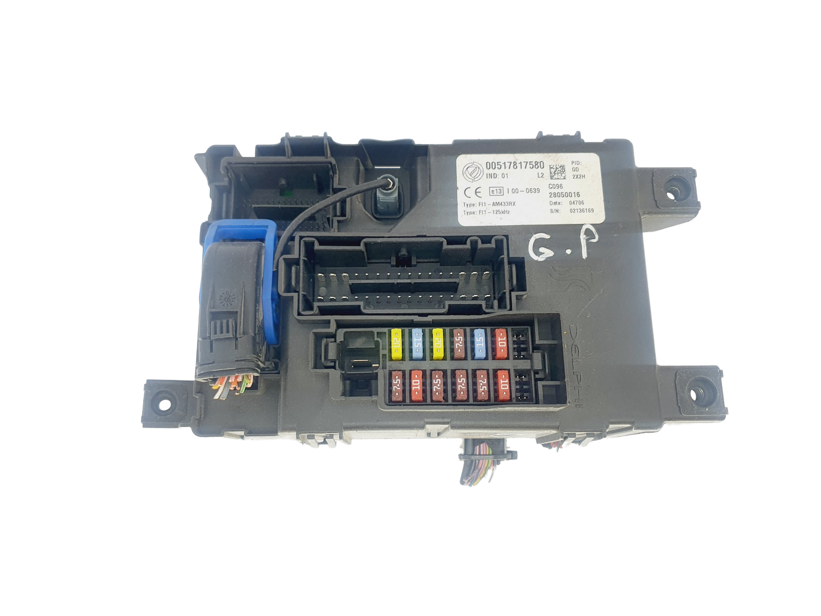 Sicherungskasten Relaiskasten Fiat 00517817580 28050016 Delphi 40067 main product photo