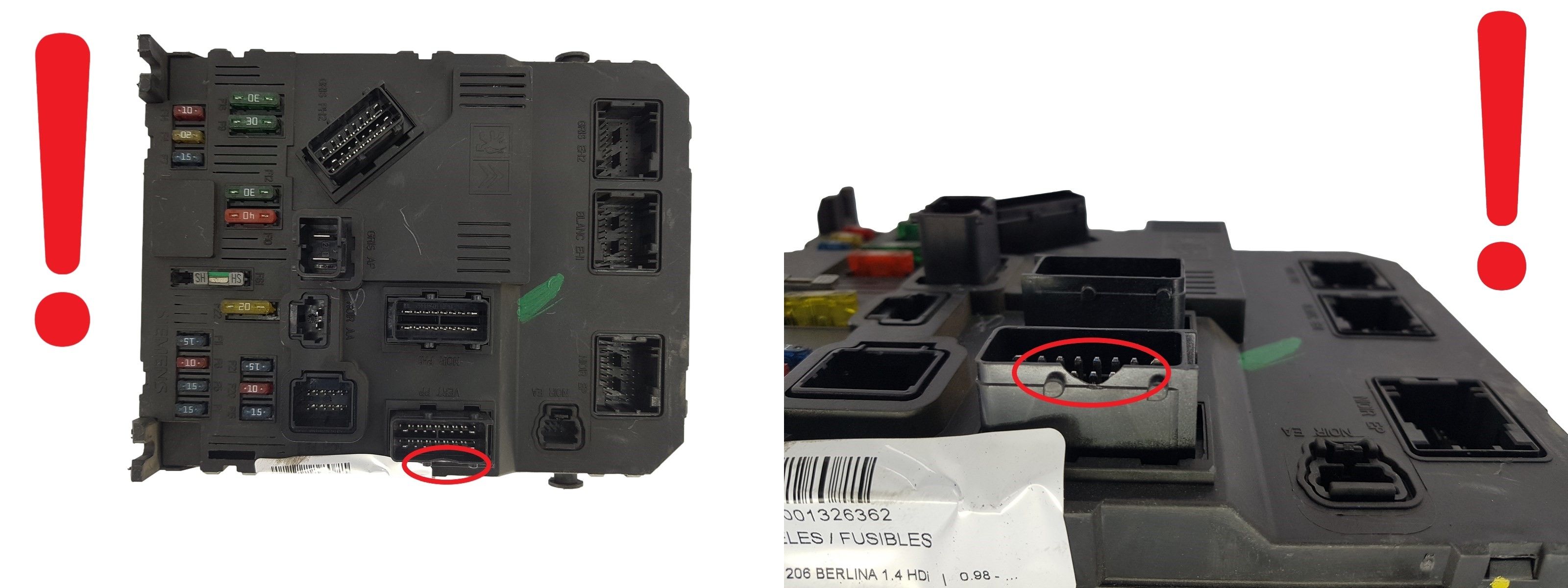 Steuergerät BSI E02-00 9650584680 S118085220B PSA Siemens 1343 main product photo