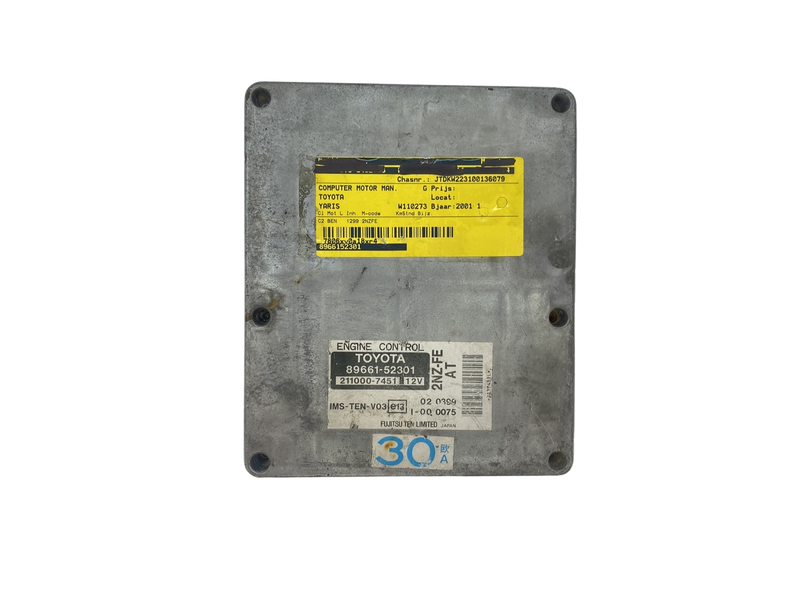 Steuergerät 89661-52301 211000-7451 Toyota Fujitsu main product photo