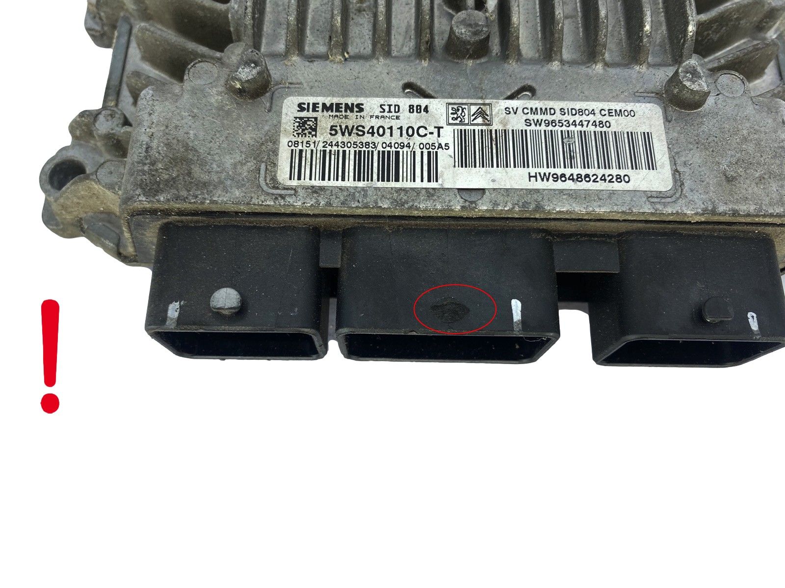 Steuergerät 9653447480 9648624280 5WS40110C-T PSA Siemens 48455 main product photo