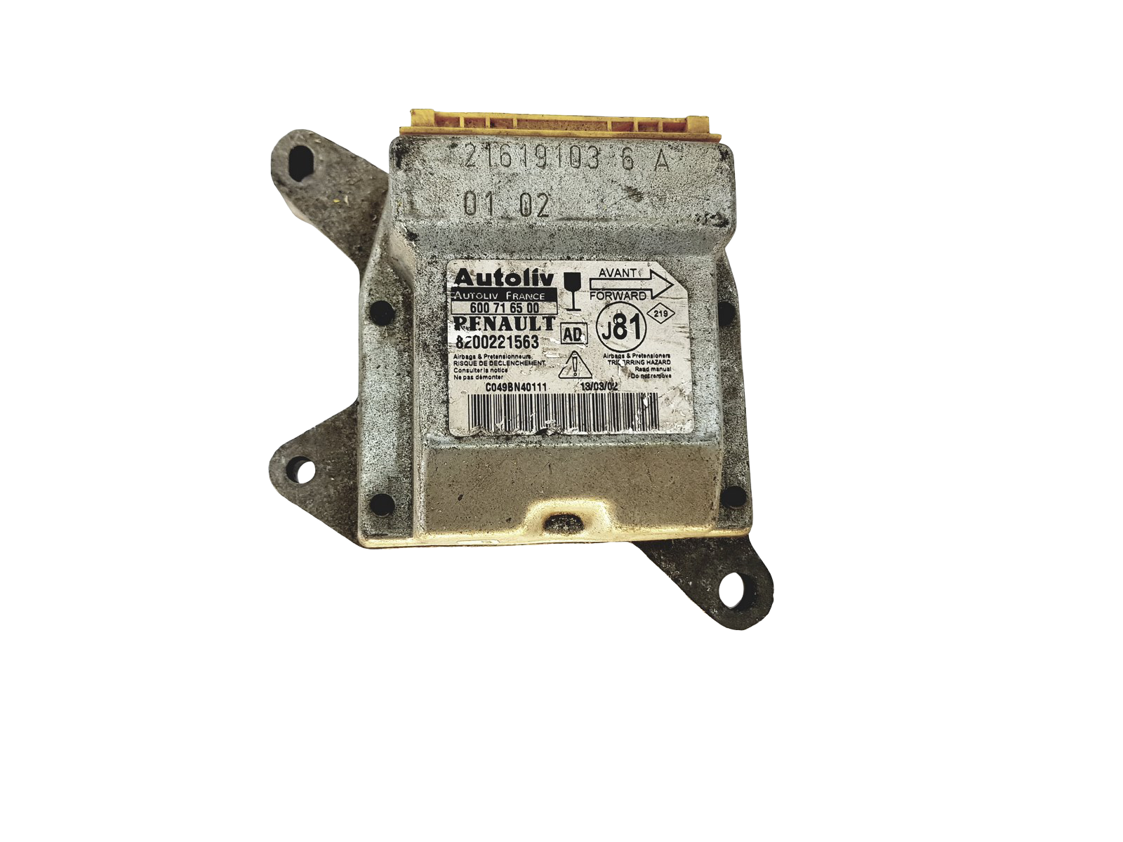 Steuergerät 600716500 8200221563 Renault Autoliv main product photo