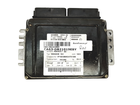 Steuergerät S110138000B 8200059086 8200044437 Renault Siemens 21019 main product photo