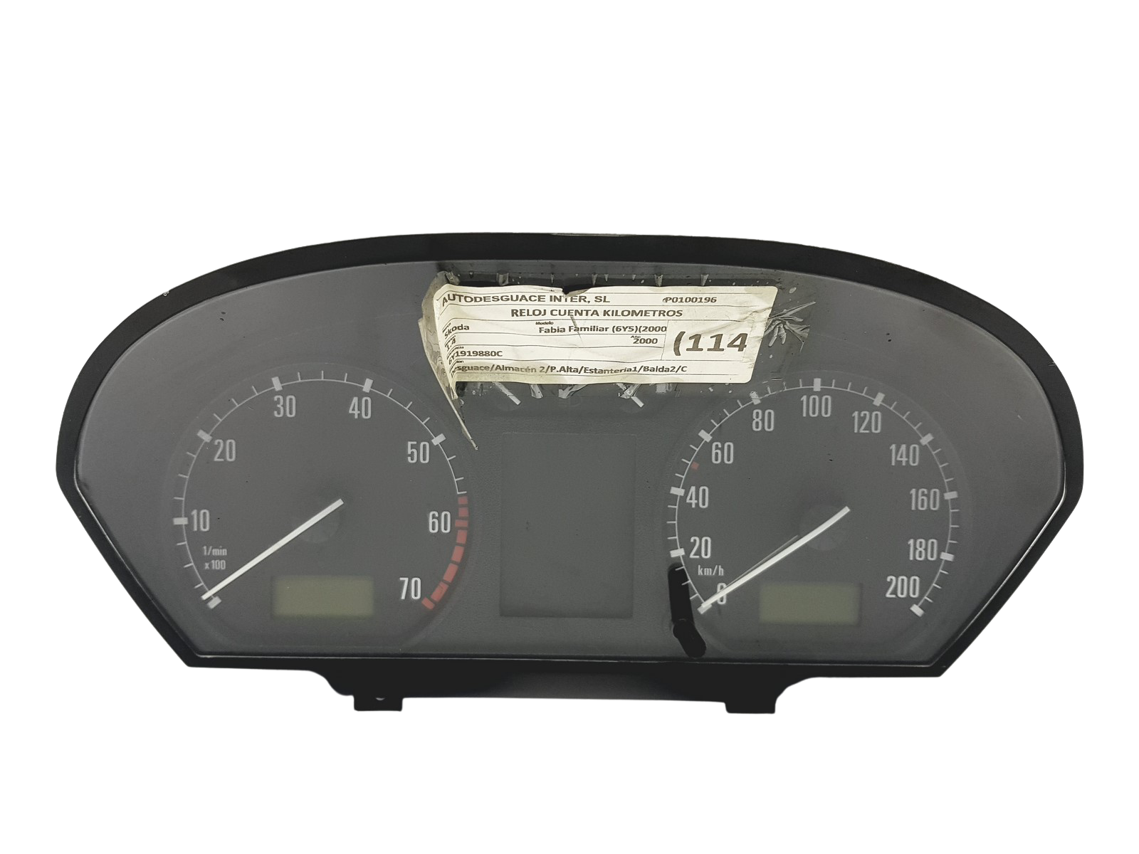 Tacho Kombiinstrument Skoda Fabia 6Y1919880C 110080015005 50014 main product photo