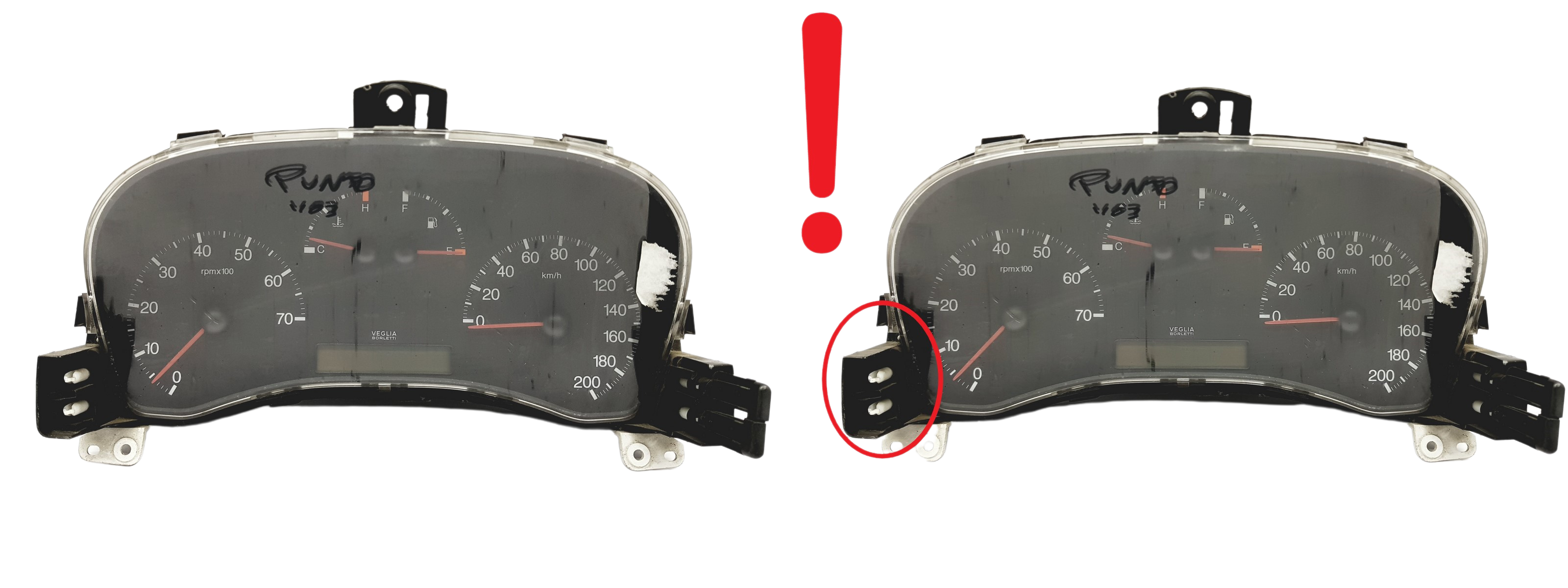 Tacho Kombiinstrument Fiat Punto 60.6307.002.H 606307002H 59387 main product photo