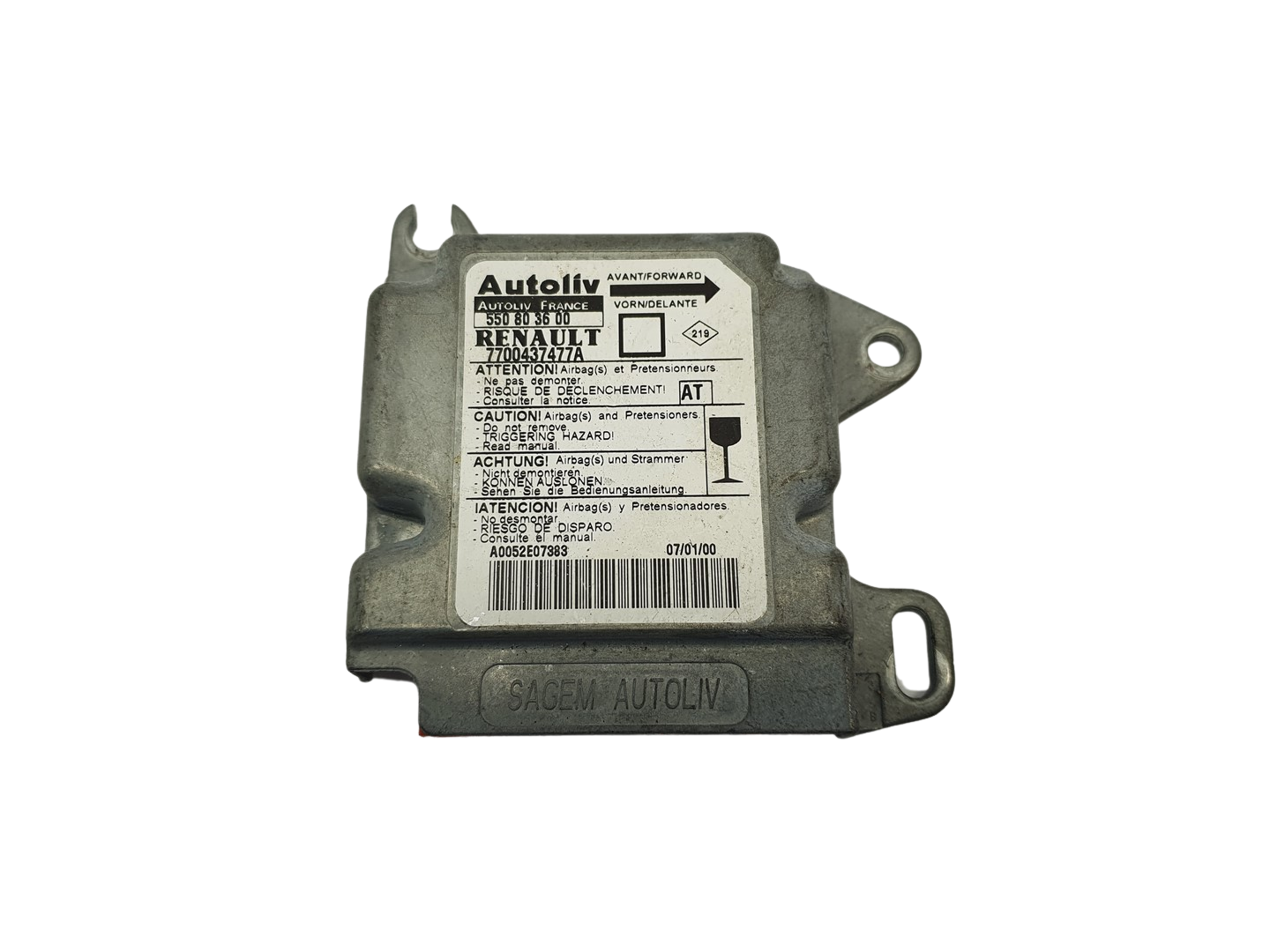 Steuergerät 7700437477A 550803600 Renault Autoliv main product photo