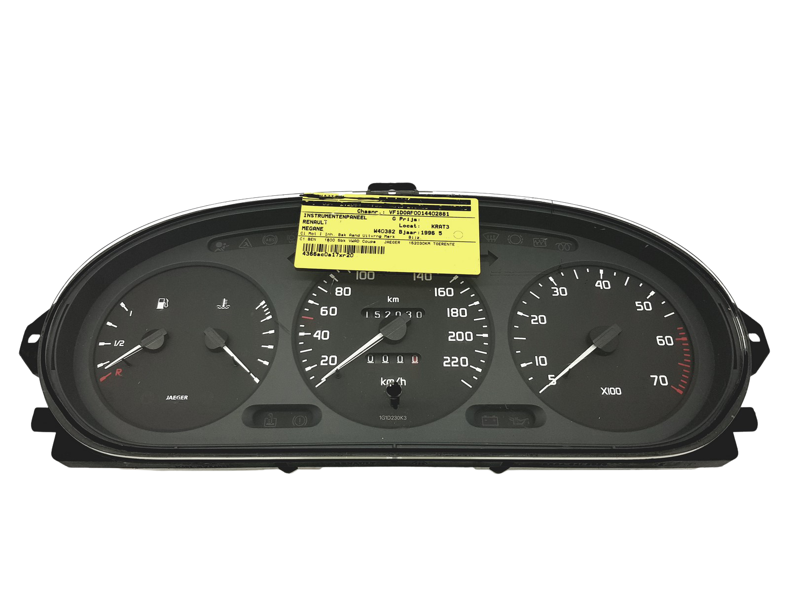 Tacho Kombiinstrument Renault Megane 1 Scenic 1 7700839644 49526 main product photo