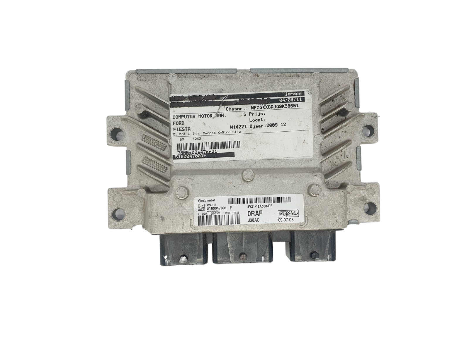 Motorsteuerung Ford S180047001F 8V21-12A650-RF Continental 43558 main product photo