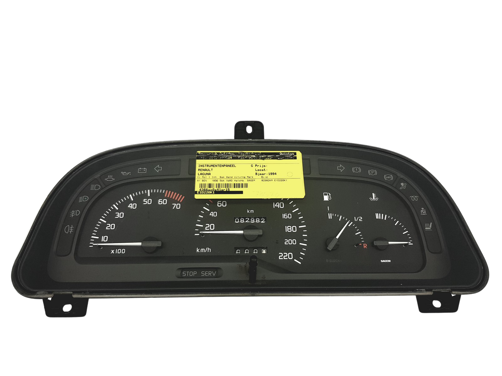 Tacho Kombiinstrument Renault Laguna 1 7700824301 L 48995 main product photo