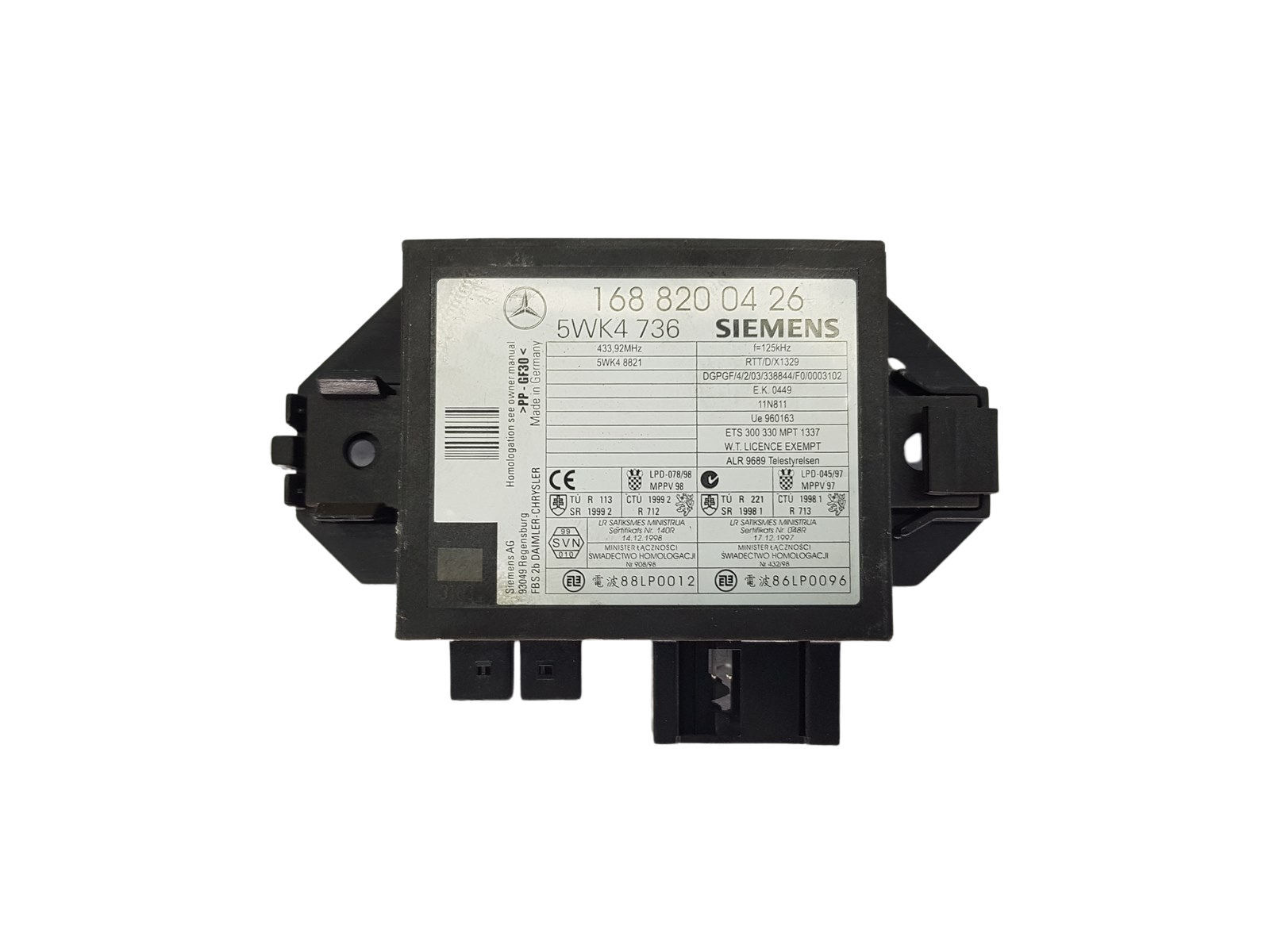 Steuergerät Immo Mercedes-Benz 1688200426 5WK4736 Siemens 20135 main product photo