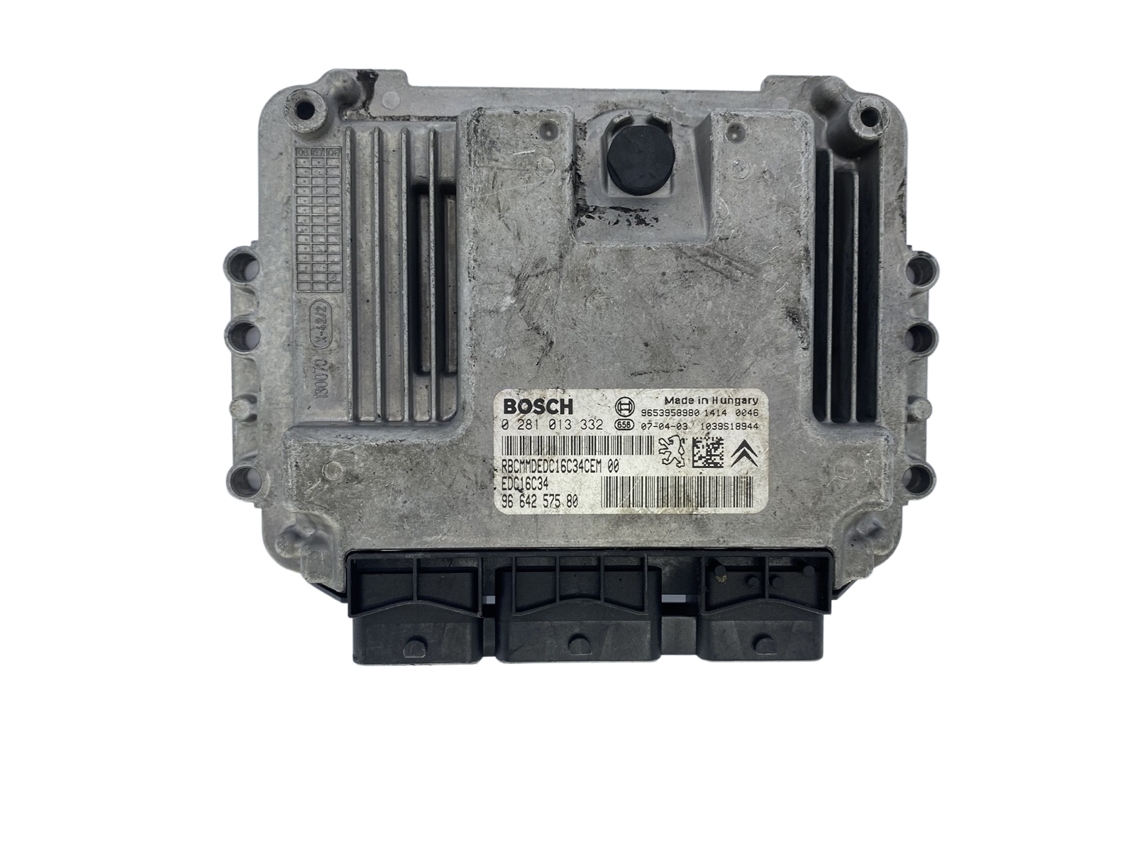 Steuergerät 0281013332 9664257580 9653958980 EDC16C34 PSA Bosch 53361 main product photo