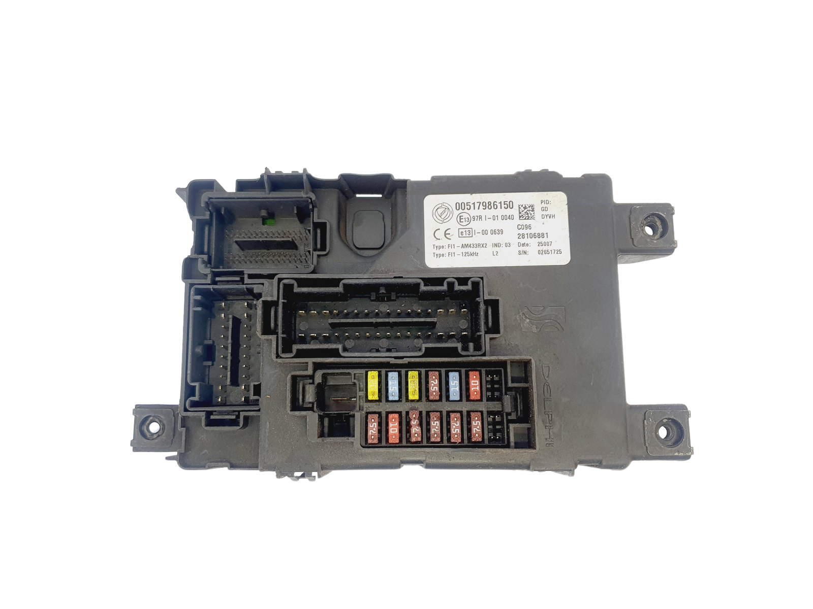 Sicherungskasten Relaiskasten Fiat 00517986150 28106881 Delphi 35134 main product photo