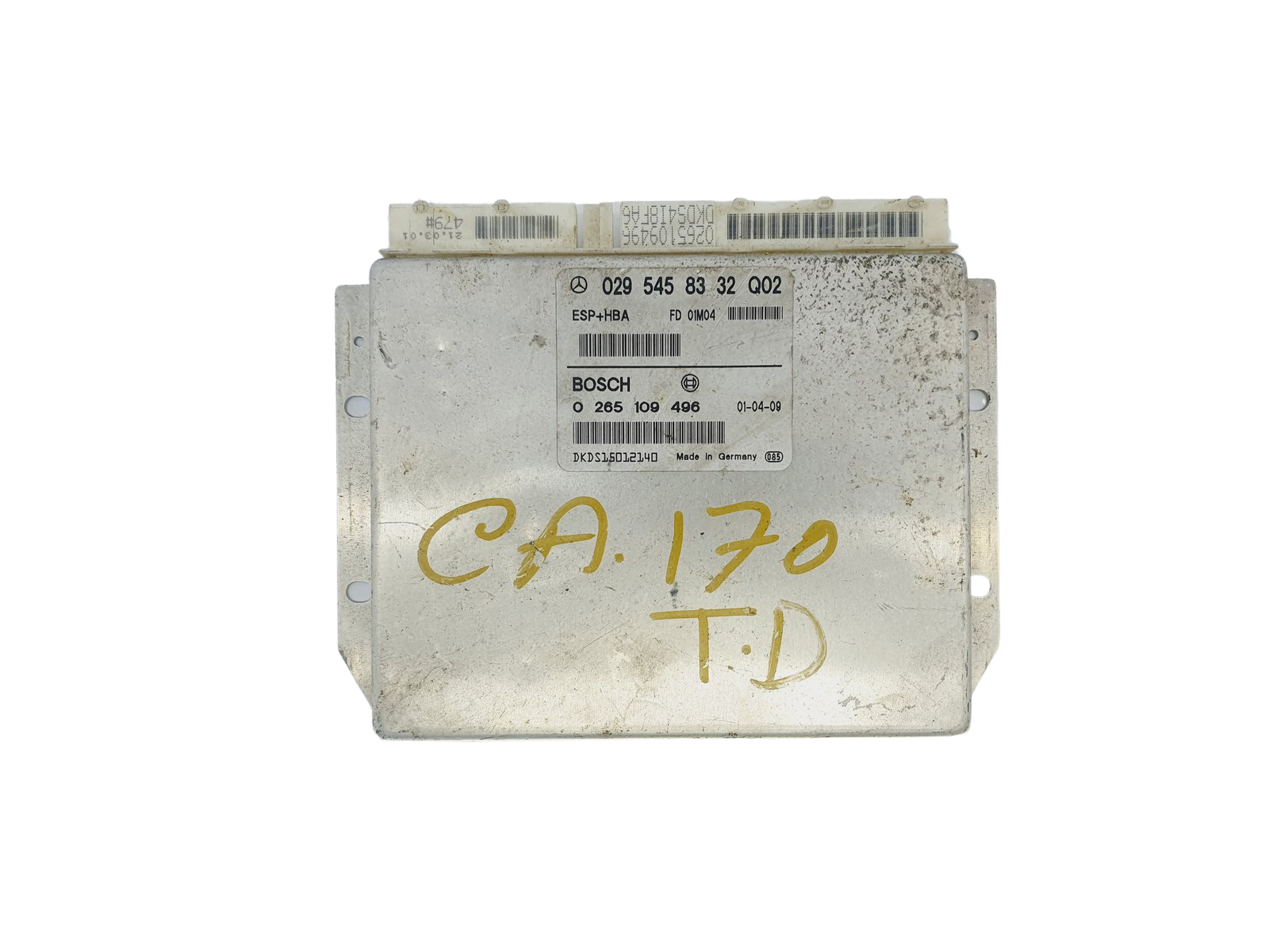 Steuergerät 0295458332Q02 0265109496 Mercedes Bosch 41664 main product photo